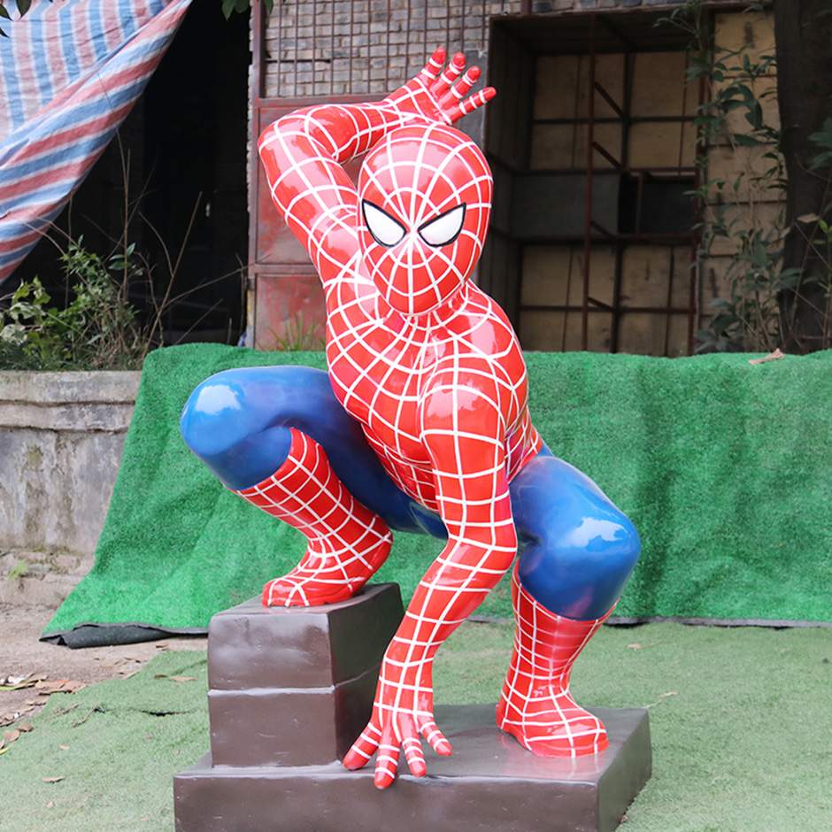 蜘蛛侠人物景观雕塑